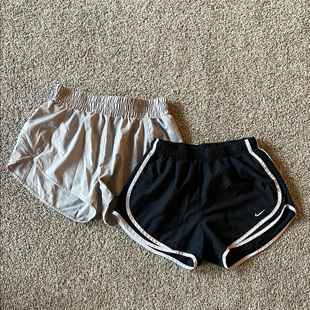 Nike Black and Gray Athletic Shorts Lightweight Performance